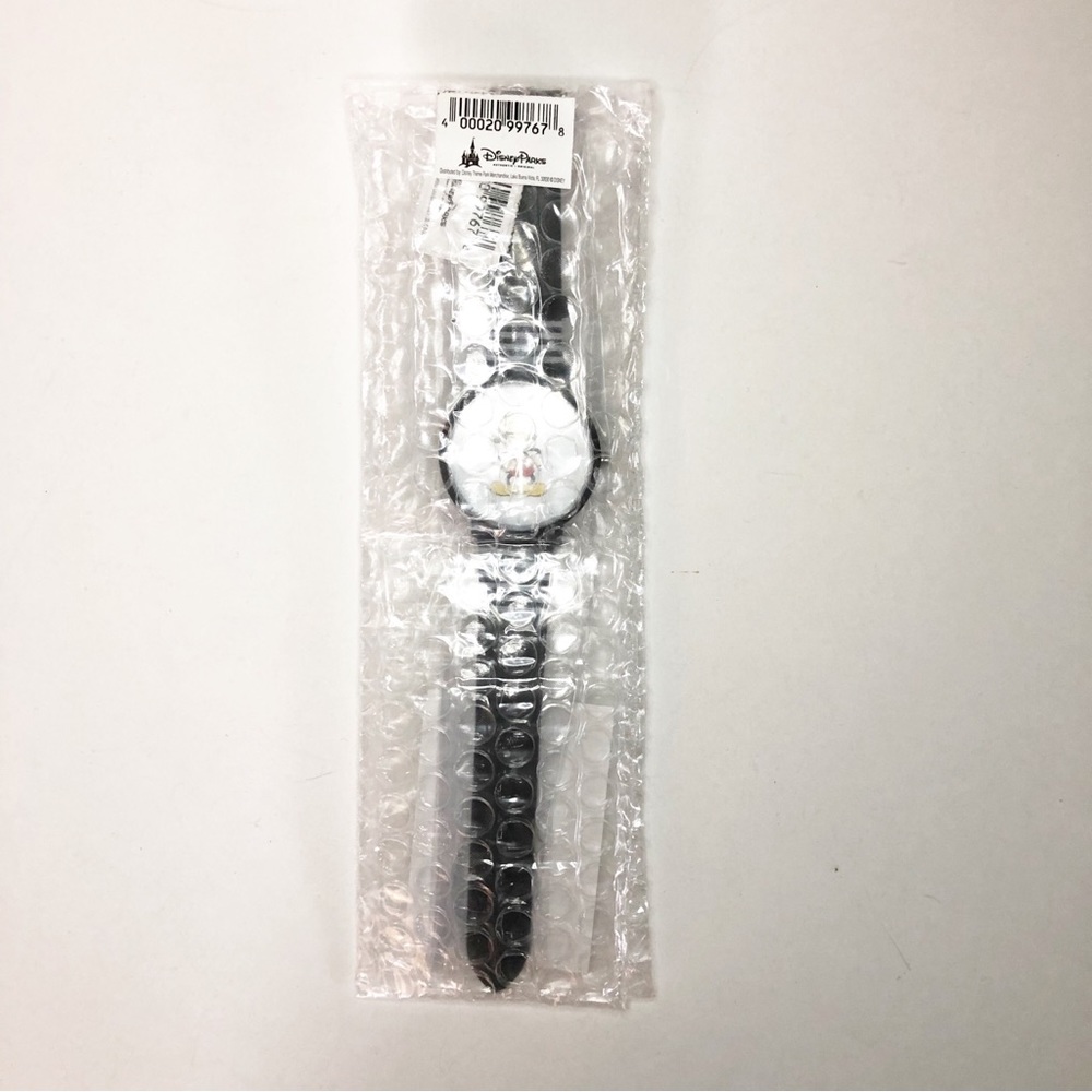 Disney Parks Collection Mickey Mouse Hands on Hips Black White Stripes Watch - Picture 3 of 8